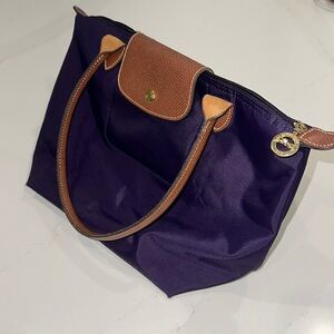 Longchamp Le Pliage M Purple Brown